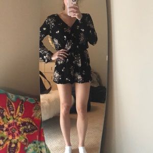 Long-sleeve Floral romper! Worn once.